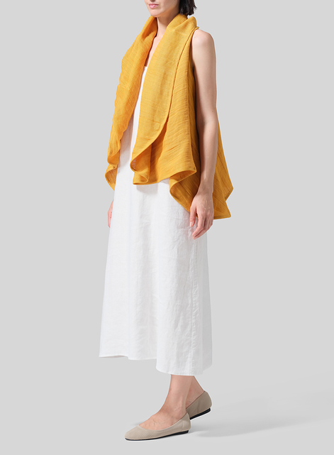 Linen Reversible Cape Jacket