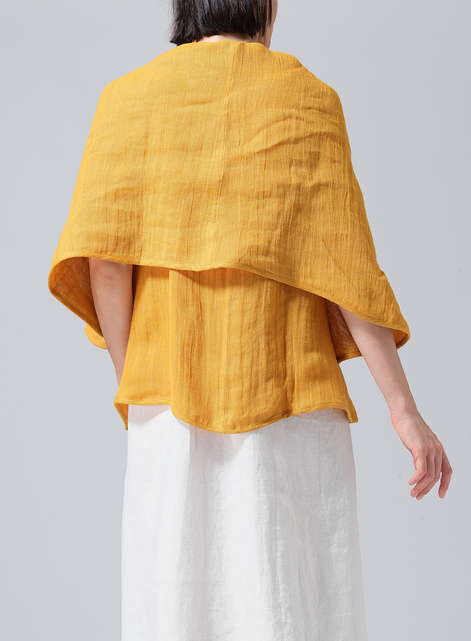 Linen Reversible Cape Jacket