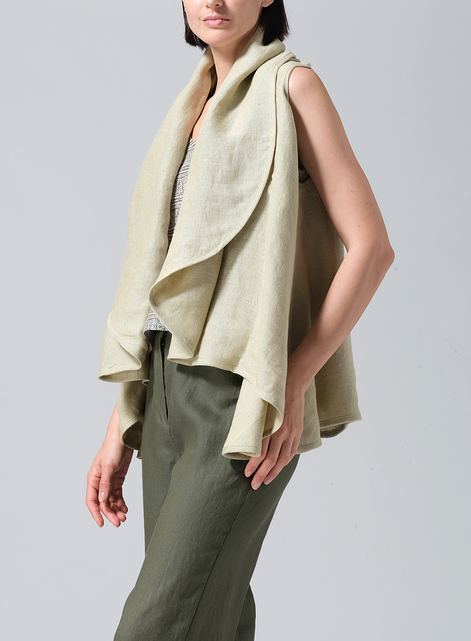 Linen Reversible Cape Jacket