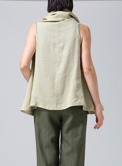 Linen Reversible Cape Jacket