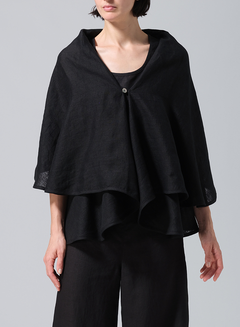 Linen Reversible Cape Airy Jacket