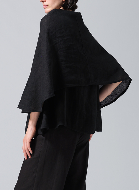 Linen Reversible Cape Airy Jacket