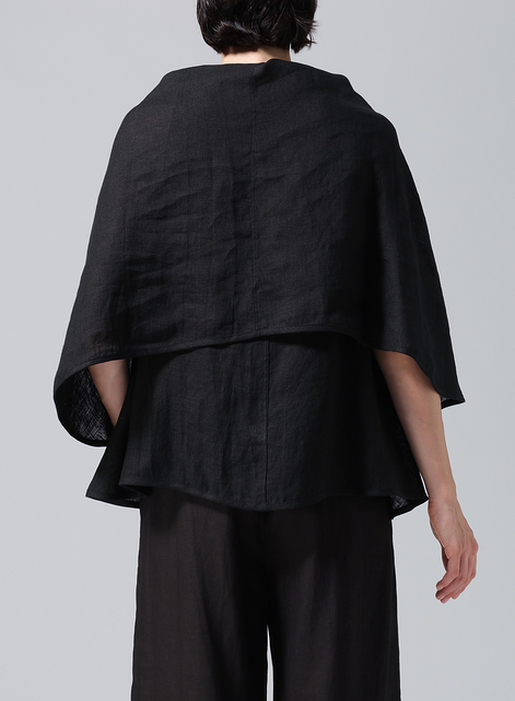 Linen Reversible Cape Airy Jacket