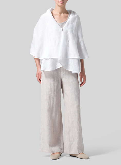 Linen Reversible Cape Airy Jacket