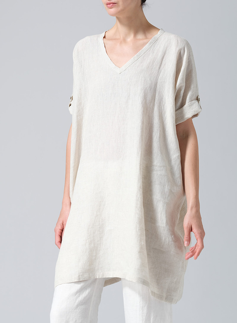 Linen Wide A-line Tunic