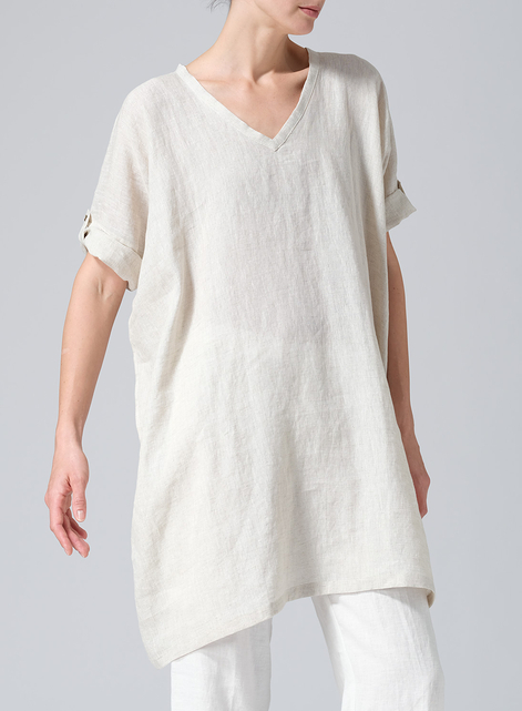 Linen Wide A-line Tunic