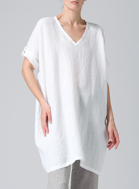 Linen Wide A-line Tunic
