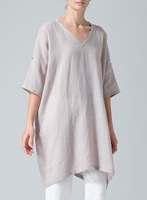 Linen Wide A-line Tunic