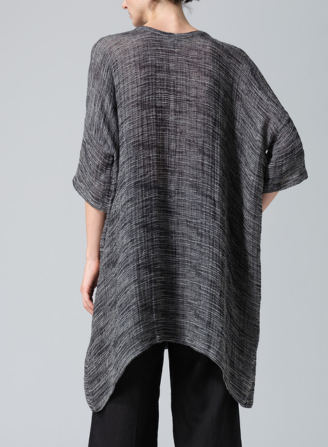 Lightweight Linen Wide A-line Tunic