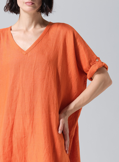 Lightweight Linen Wide A-line Tunic