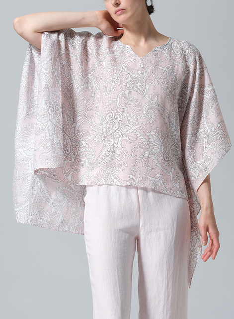 Linen Batwing Sleeve Top