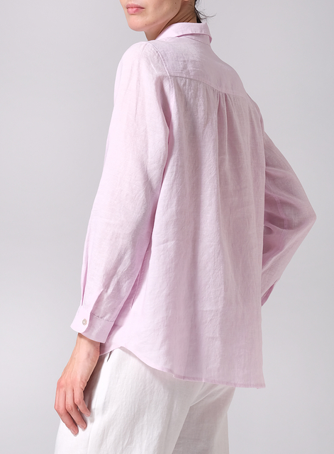 Linen Lapel Long Sleeve Comfort Shirt