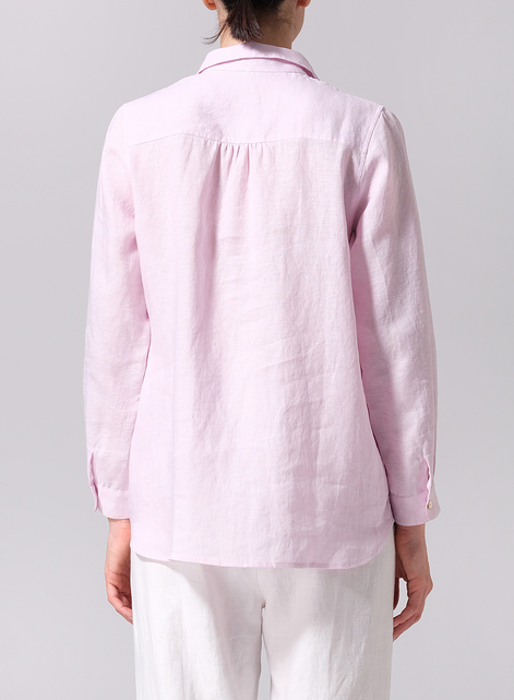  Linen Lapel Long Sleeve Comfort Shirt