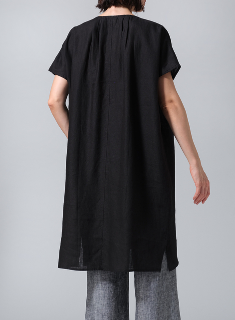 Linen Dolman Sleeves Mid-Length Tunic 