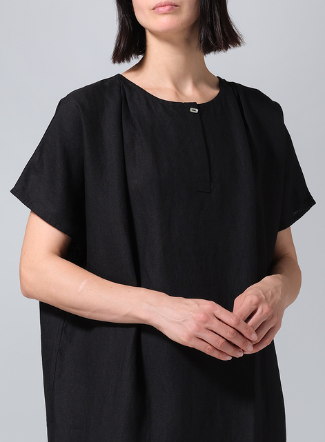 Linen Dolman Sleeves Mid-Length Tunic 