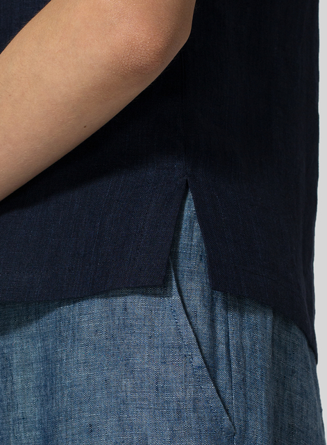 Linen Sleeveless Pullover Top