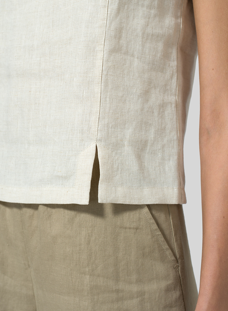 Linen Sleeveless Short Tank