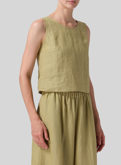 Linen Boxy Top
