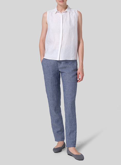 Linen Classic Sleeveless Top