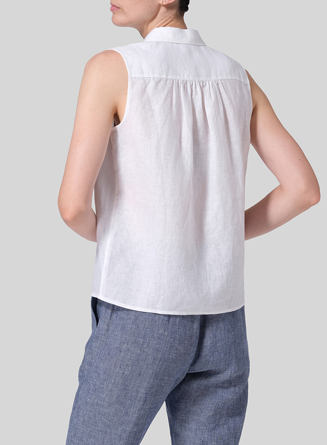 Linen Classic Sleeveless Top
