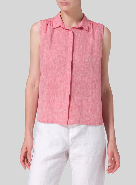 Linen Classic Sleeveless Top