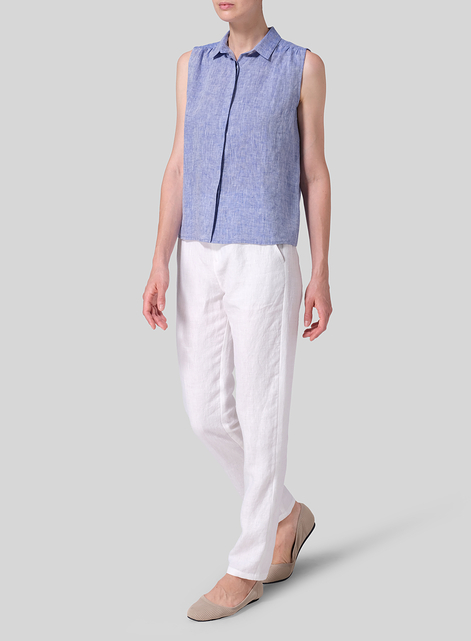 Linen Classic Sleeveless Top