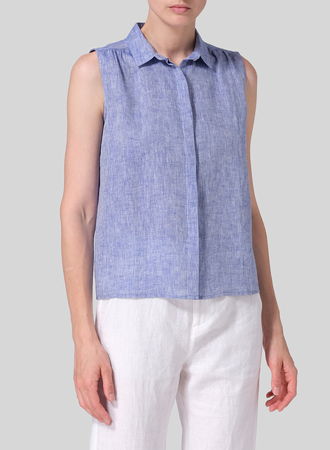 Linen Classic Sleeveless Top