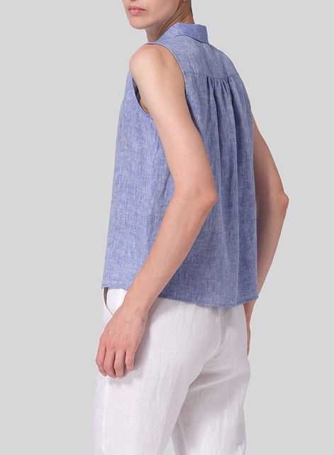 Linen Classic Sleeveless Top