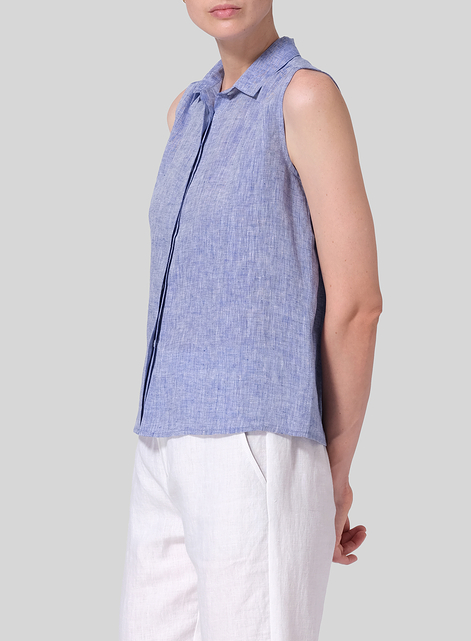 Linen Classic Sleeveless Top