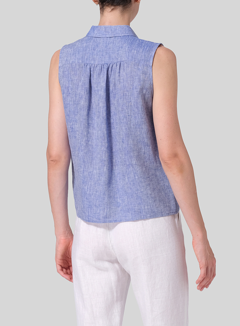 Linen Classic Sleeveless Top