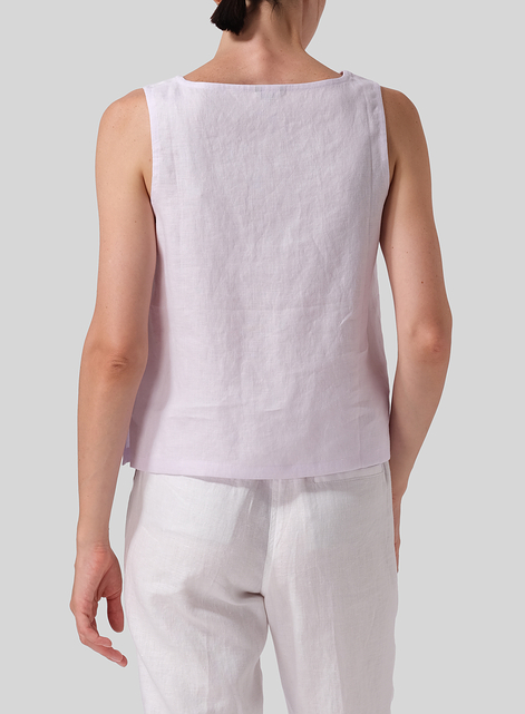 Linen Nice Fit Sleeveless Tank Top