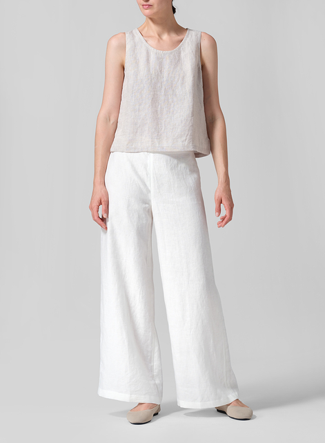 Linen Nice Fit Sleeveless Tank Top