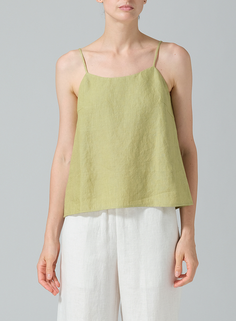 Linen Spaghetti Strap Cami Top