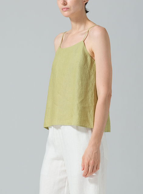 Linen Spaghetti Strap Cami Top