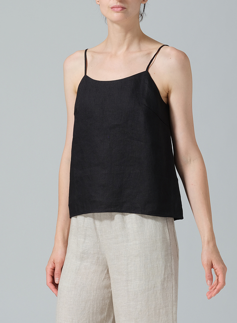 Linen Spaghetti Strap Cami Top