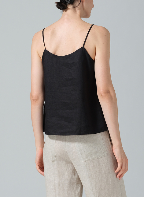 Linen Spaghetti Strap Cami Top