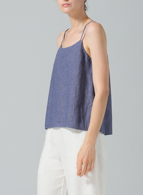 Linen Spaghetti Strap Cami Top
