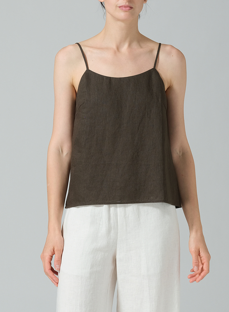 Linen Spaghetti Strap Cami Top