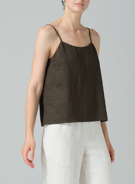 Linen Spaghetti Strap Cami Top