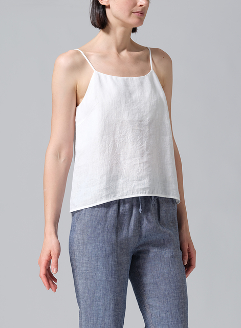 Linen Spaghetti Strap Cami Top