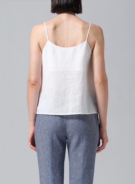 Linen Spaghetti Strap Cami Top