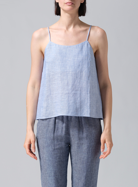 Linen Spaghetti Strap Cami Top
