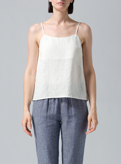 Linen Spaghetti Strap Cami Top
