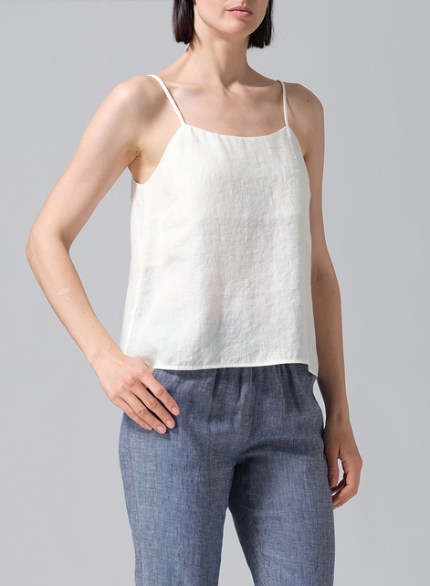 Linen Spaghetti Strap Cami Top