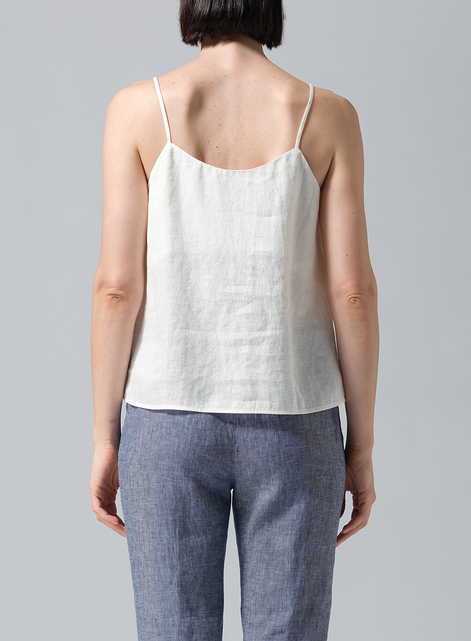 Linen Spaghetti Strap Cami Top