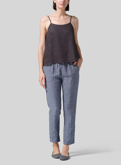 Linen Spaghetti Strap Cami Top