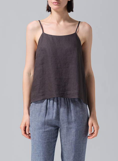 Linen Spaghetti Strap Cami Top