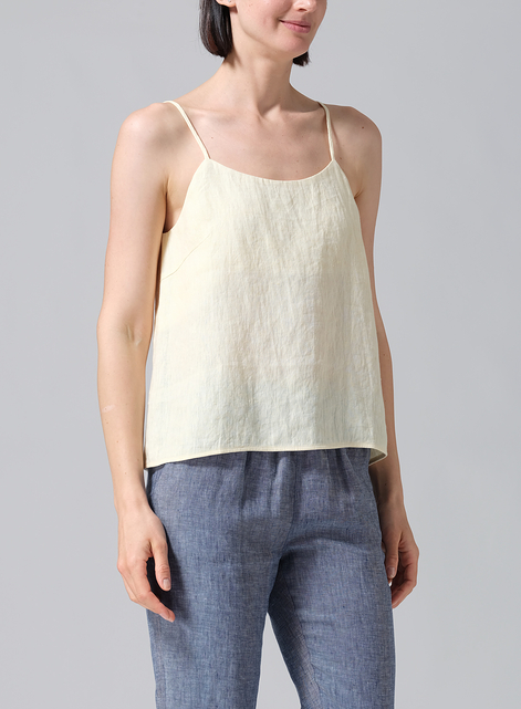 Linen Spaghetti Strap Cami Top
