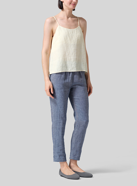 Linen Spaghetti Strap Cami Top