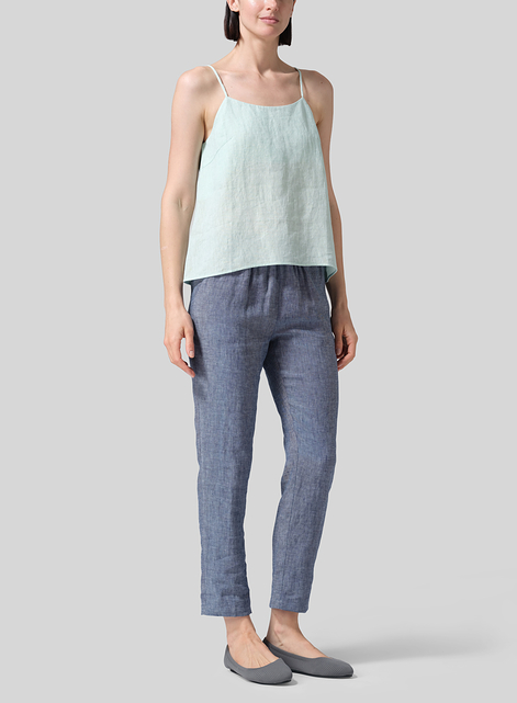 Linen Spaghetti Strap Cami Top